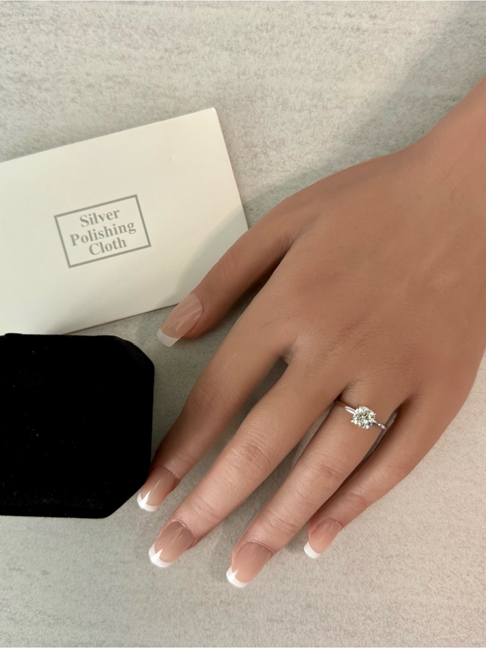 Moissanite 1CT Cushion Shaped Solitaire Ring
Engagement Ring